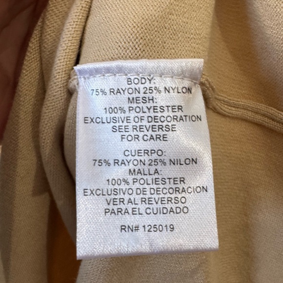 NWT Joseph A. Women's Mixed Media Lace Sequins Sleeve Sweater Khaki Size Large - Picture 6 of 6